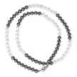 Shell pearl, barnásszürke és fehér ékszerszett