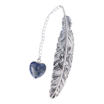 Ásványos könyvjelző, szodalit szívvel (1 db)