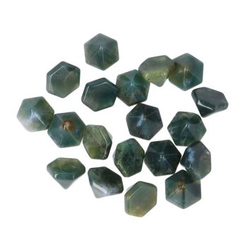 Hexagon piramis, mohaachát, kb. 14x16 mm