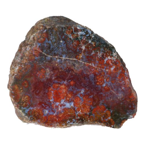 Sztromatolitos achát, egyoldalon csiszolt ásvány szelet 105x95x30 mm (magyar)