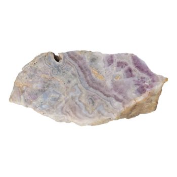   Kalcedon ametiszt, egyoldalon csiszolt ásvány szelet 115x50x35 mm (magyar)