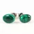 Cabochon fülbevaló, malachit, 6x8 mm