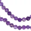 Ametiszt nyaklánc fazettált golyós 4 mm 45 cm-es