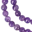 Ametiszt nyaklánc "A" fazettált golyós 8 mm 45 cm-es