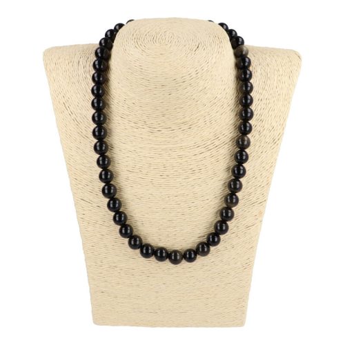 Arany obszidián nyaklánc golyós 10 mm 45 cm-es
