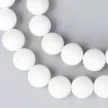 Festett jáde nyaklánc golyós fehér 10 mm 45 cm-es