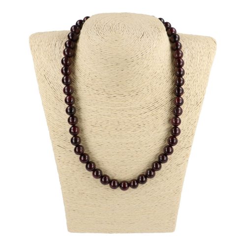Gránát nyaklánc golyós 10 mm 45 cm-es