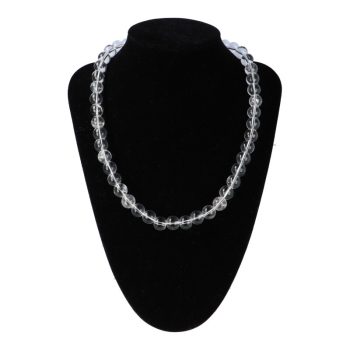 Hegyikristály nyaklánc golyós 10 mm 45 cm-es