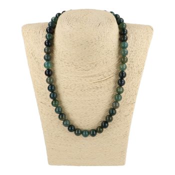 Mohaachát nyaklánc golyós 10 mm 45 cm-es