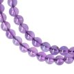 Ametiszt nyaklánc "A" golyós 4 mm 45 cm-es