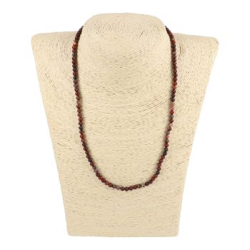 Breccsajáspis nyaklánc golyós 4 mm 45 cm-es