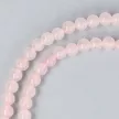 Rózsakvarc nyaklánc golyós 4 mm 45 cm-es