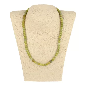 Peridot nyaklánc golyós 6 mm 45 cm-es