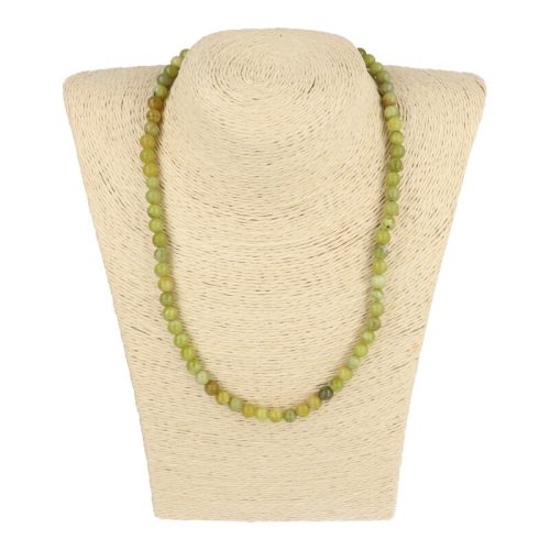 Peridot nyaklánc golyós 6 mm 45 cm-es