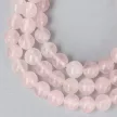 Rózsakvarc nyaklánc "AA" golyós 6 mm 45 cm-es