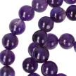 Ametiszt nyaklánc "A" golyós 8 mm 45 cm-es