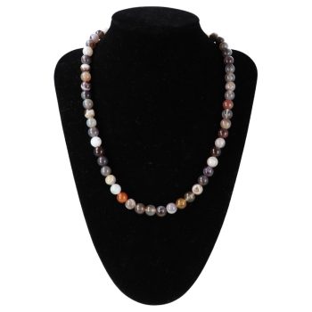 Botswana achát nyaklánc golyós 8 mm 45 cm-es