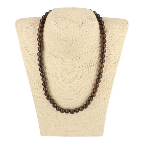 Bronzit nyaklánc golyós 8 mm 45 cm-es