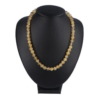 Citrin nyaklánc golyós 8 mm 45 cm-es