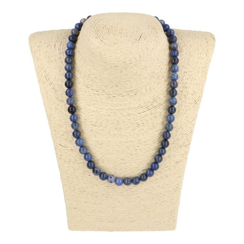 Dumortierit nyaklánc golyós 8 mm 45 cm-es