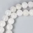Fehér jáde nyaklánc golyós 8 mm 45 cm-es