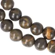 Fekete képjáspis nyaklánc golyós 8 mm 45 cm-es