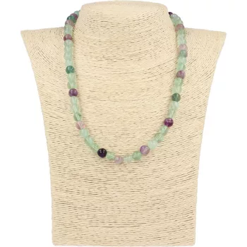 Fluorit nyaklánc vegyes színű golyós 8 mm 45 cm-es