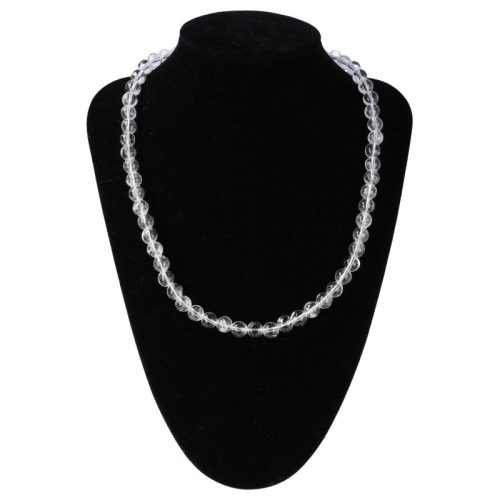 Hegyikristály nyaklánc golyós 8 mm 45 cm-es