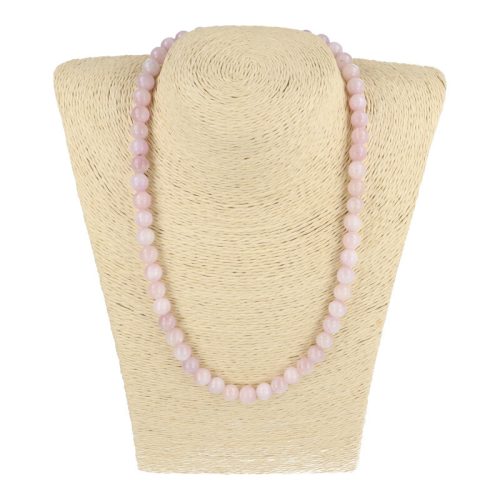 Kunzit nyaklánc "A" golyós 8 mm 45 cm-es