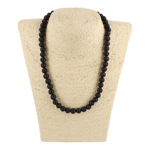 Lávakő nyaklánc golyós 8 mm 45 cm-es