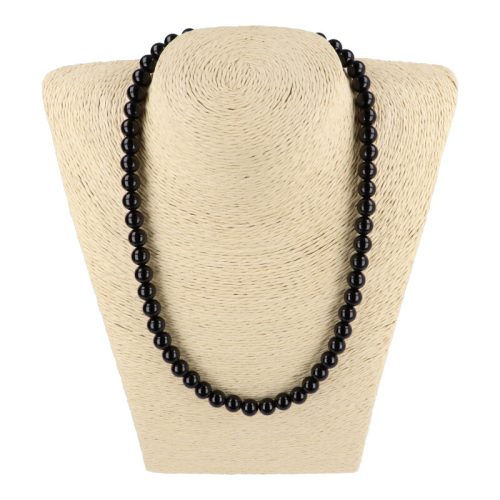 Ónix nyaklánc golyós 8 mm 45 cm-es