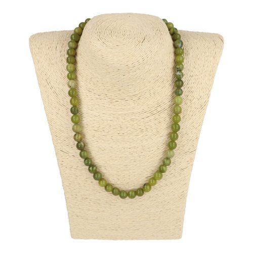 Peridot nyaklánc golyós 8 mm 45 cm-es