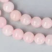 Rózsakvarc nyaklánc golyós 8 mm 45 cm-es