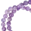 Ametiszt nyaklánc sávos golyós 8 mm 45 cm-es