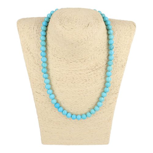 Türkinit nyaklánc golyós 8 mm 45 cm-es