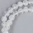 Roppantott kvarc nyaklánc golyós 8 mm 45 cm-es