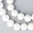 Festett jáde nyaklánc golyós fehér 10 mm 40 cm-es