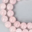 Rózsakvarc nyaklánc golyós 10 mm 40 cm-es