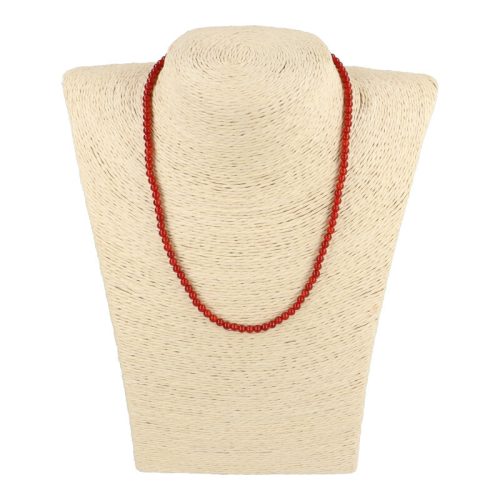 Karneol nyaklánc golyós 4 mm 40 cm-es