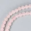 Rózsakvarc nyaklánc golyós 4 mm 40 cm-es