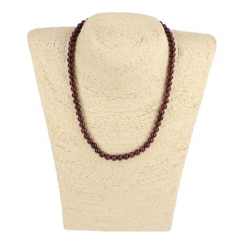 Gránát nyaklánc golyós 6 mm 40 cm-es