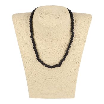 Lávakő nyaklánc golyós 6 mm 40 cm-es