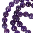 Ametiszt nyaklánc "A" golyós 8 mm 40 cm-es