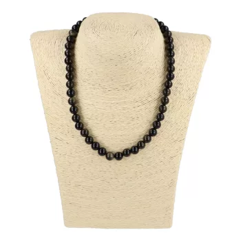 Arany obszidián nyaklánc golyós 8 mm 40 cm-es