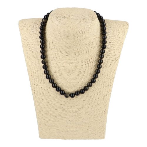 Arany obszidián nyaklánc golyós 8 mm 40 cm-es