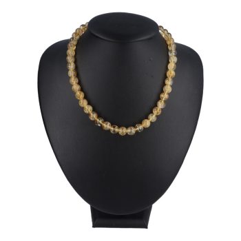 Citrin nyaklánc golyós 8 mm 40 cm-es