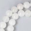 Fehér jáde nyaklánc golyós 8 mm 40 cm-es