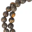 Fekete képjáspis nyaklánc golyós 8 mm 40 cm-es