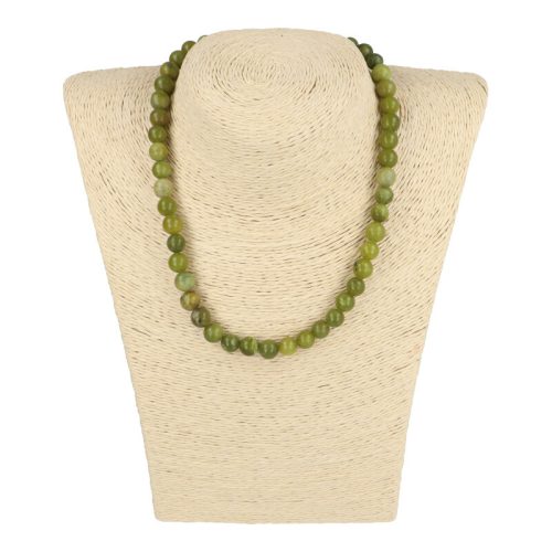 Peridot nyaklánc golyós 8 mm 40 cm-es
