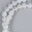 Roppantott kvarc nyaklánc golyós 8 mm 40 cm-es